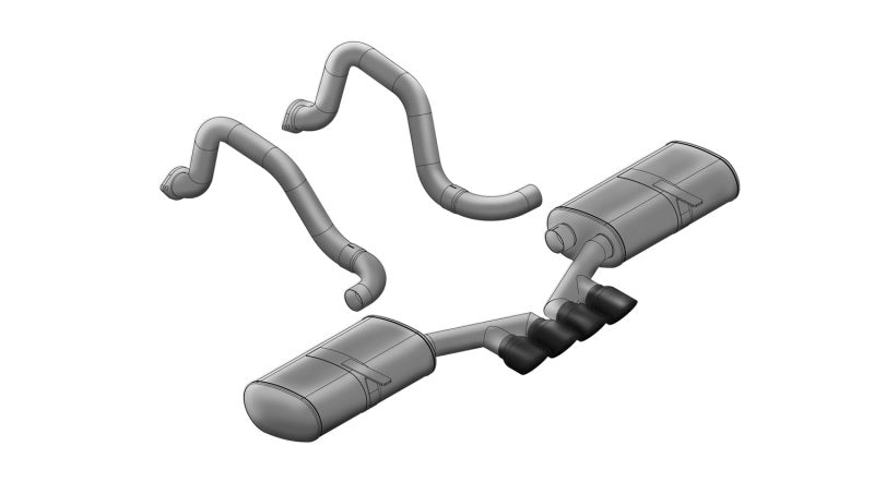 Corsa Performance 97-04 Chevrolet Corvette C5 Z06 5.7L V8 Black Sport Axle-Back Exhaust