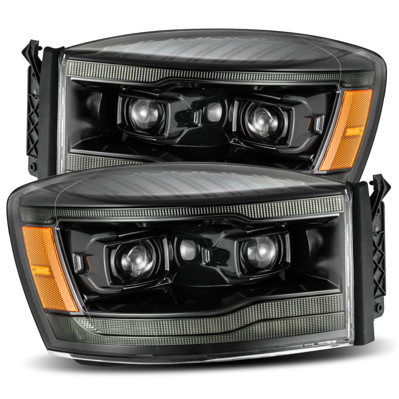FR SPORT AlphaRex 06-08 Dodge Ram 1500HD LUXX LED Projector Headlights Plank Style Alpha Blk...