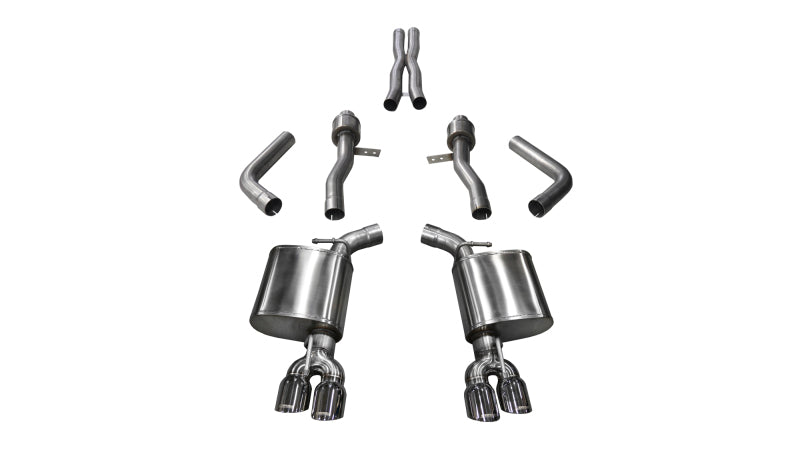 Corsa Performance 15-17 Dodge Challenger Hellcat Dual Rear Exit Sport Exhaust w/ 3.5in
