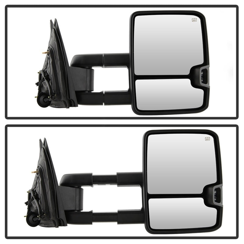 SPYDER xTune Chevy Silverado 14-16 Heated Smoke LED Signal Telescoping Mirrors MIR-CSIL14S-G2-PWH-SM-SET 9936739