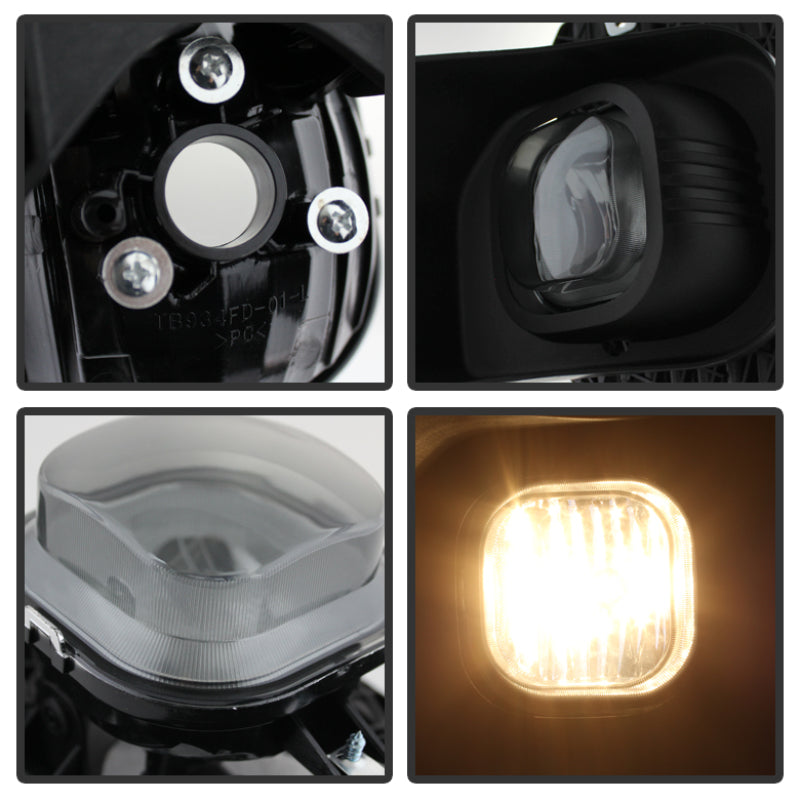 FR SPORT Spyder Ford F250 F350 F450 F550 XLT 2011-2016 OEM Style Fog Lights W/Switch Smoke...