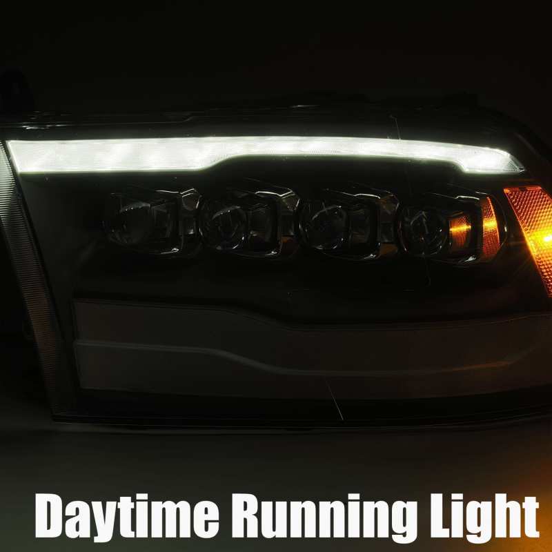 AlphaRex 09-18 Dodge Ram 1500HD NOVA LED Projector Headlights Plank Style Design Chrome w/DRL 880591 *Discontinued