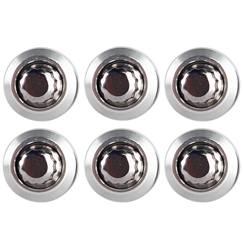 FR SPORT BLOX Racing New Fender Washers Kit M6 12pt - 6pc Large Diameter Silver BXAC-00311-SI