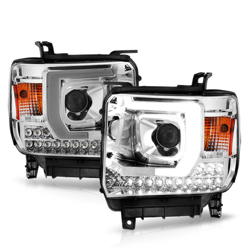 FR SPORT ANZO 14-15 GMC Sierra 1500/2500HD/3500HD Plank Style Projector Headlight - Chrome...