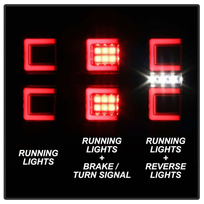Spyder 16-17 Toyota Tacoma LED Tail Lights - Black (ALT-YD-TT16-LED-BK) 5085733