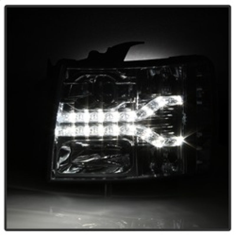 Spyder Chevy Silverado 1500 07-13 V2 Projector Headlights - LED DRL - Chrome PRO-YD-CS07V2-DRL-C 5083586