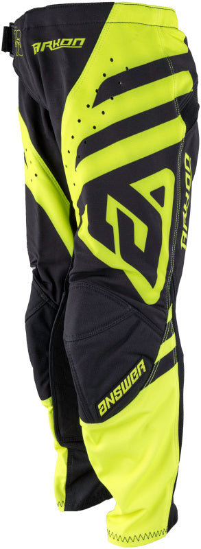 Answer 24 Arkon Nitrus Pants Black/Hyper Acid Youth Size - 16 442643