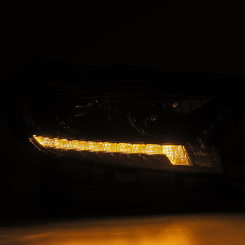 FR SPORT AlphaRex 2019+ Ford Ranger PRO-Series Proj Headlights Plank Style Alpha Black w/Seq...