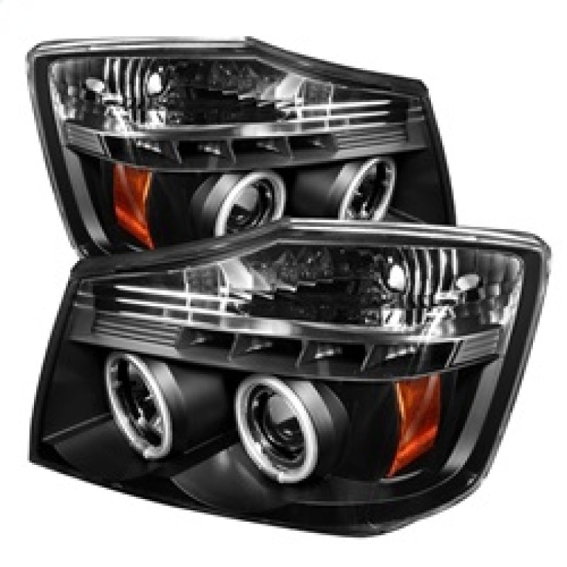 FR SPORT Spyder Nissan Titan 04-14/Armada 04-07 Projector Headlights CCFL Halo LED Blk...