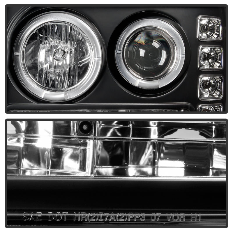 FR SPORT Spyder GMC Sierra 1500/GMC Sierra Denali 08-13 Projector LED Halo- LED Blk...