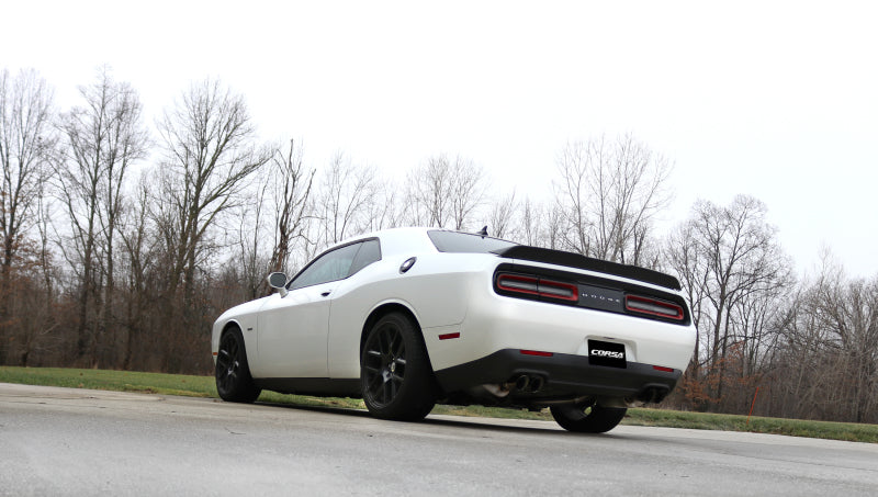 Corsa Performance 15-17 Dodge Challenger Sport Cat-Back Dual Rear Exit with Twin 3.5in
