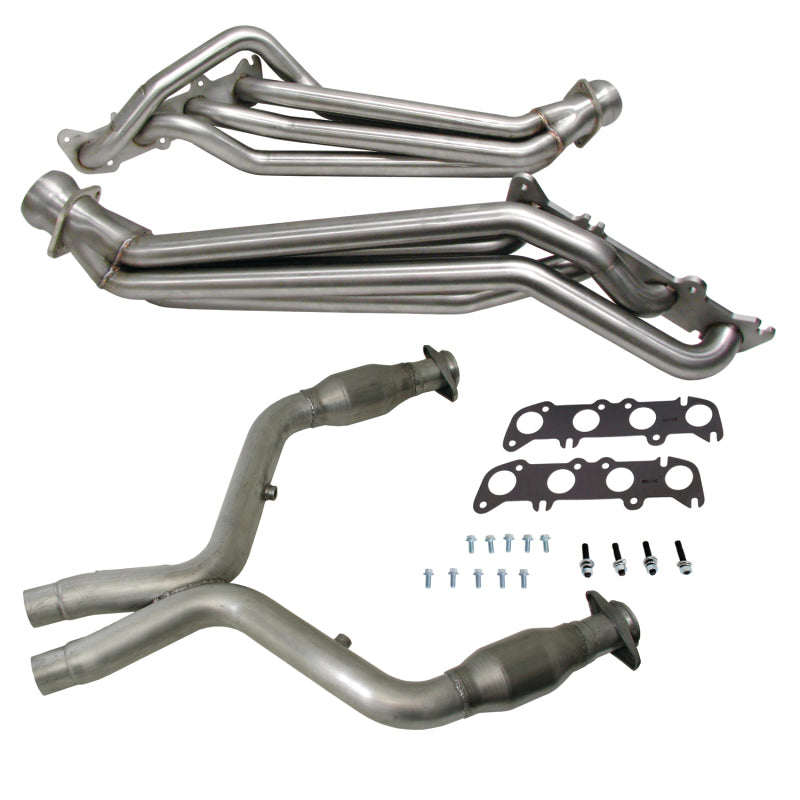 BBK 11-14 Ford Mustang GT 1-3/4 Long Tube Headers w/High Flow Catted X-Pipe (304 Stainless Steel) 16337