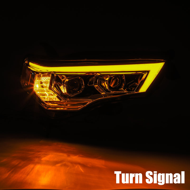 AlphaRex 14-20 Toyota 4Runner PRO-Series Projector Headlights Plank Style Chrm w/Sequential Signal 880731 *Discontinued