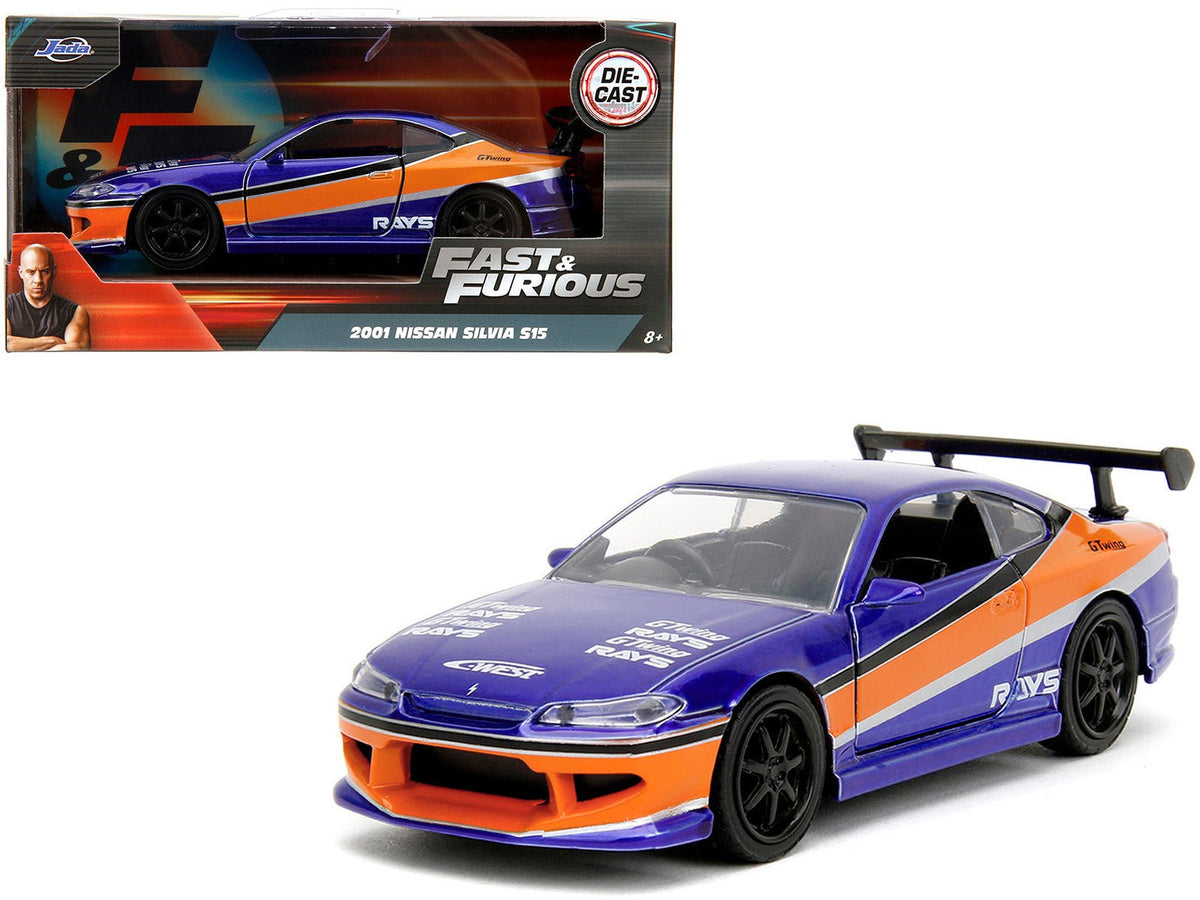 Rapid Vehicles 2001 Nissan Silvia S15 RHD (Right Hand Drive) Blue Metallic with Graphics "The...