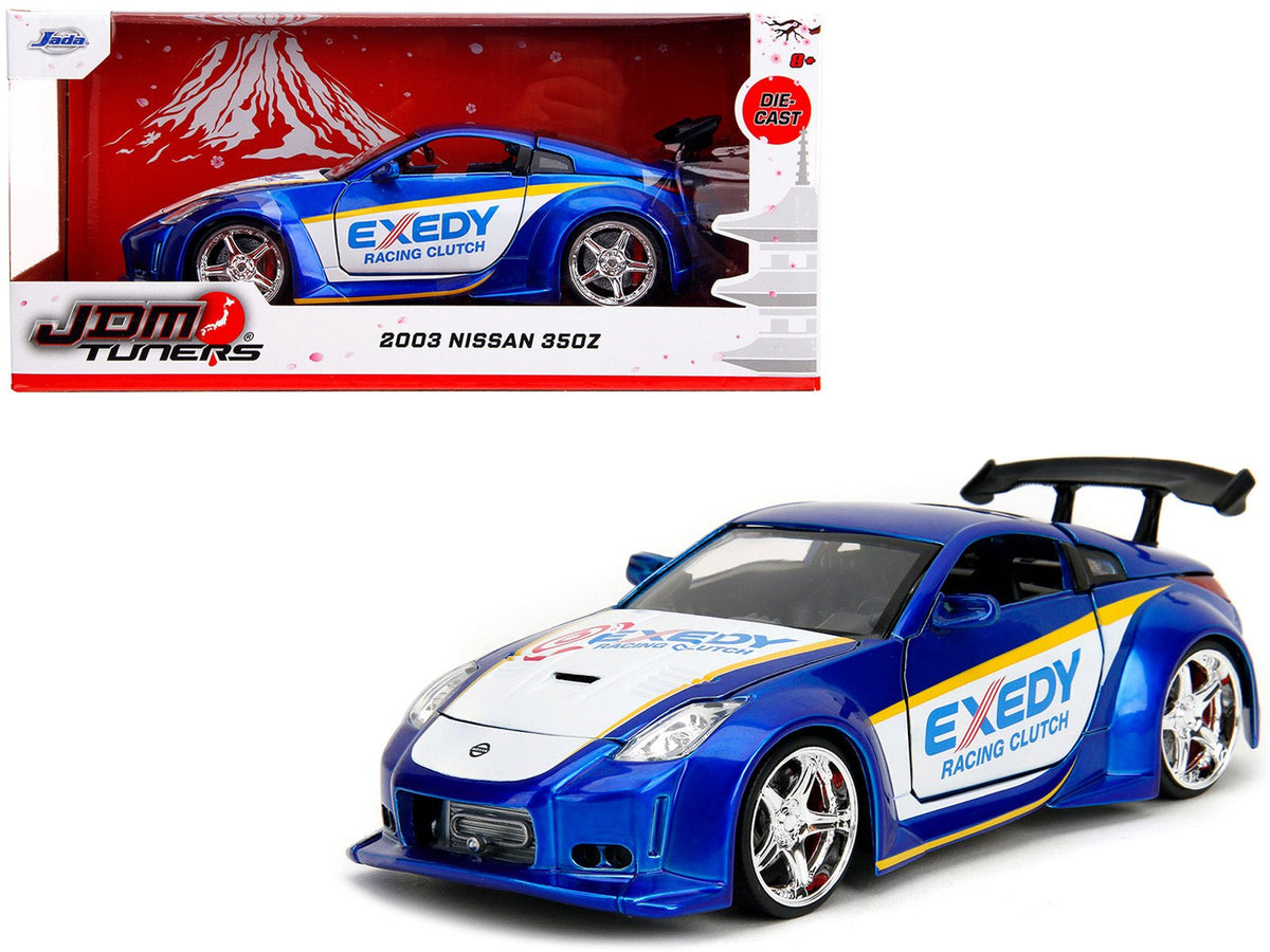 Rapid Vehicles 2003 Nissan 350Z "Exedy Racing Clutch" Candy Blue and White "JDM Tuners" Series...