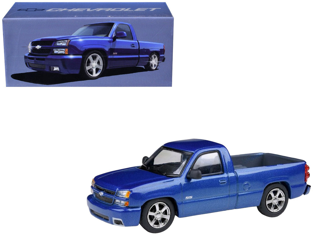 Rapid Vehicles 2006 Chevrolet Silverado 'Cateye' Pickup Truck Ming Blue Metallic 1/64 Diecast...