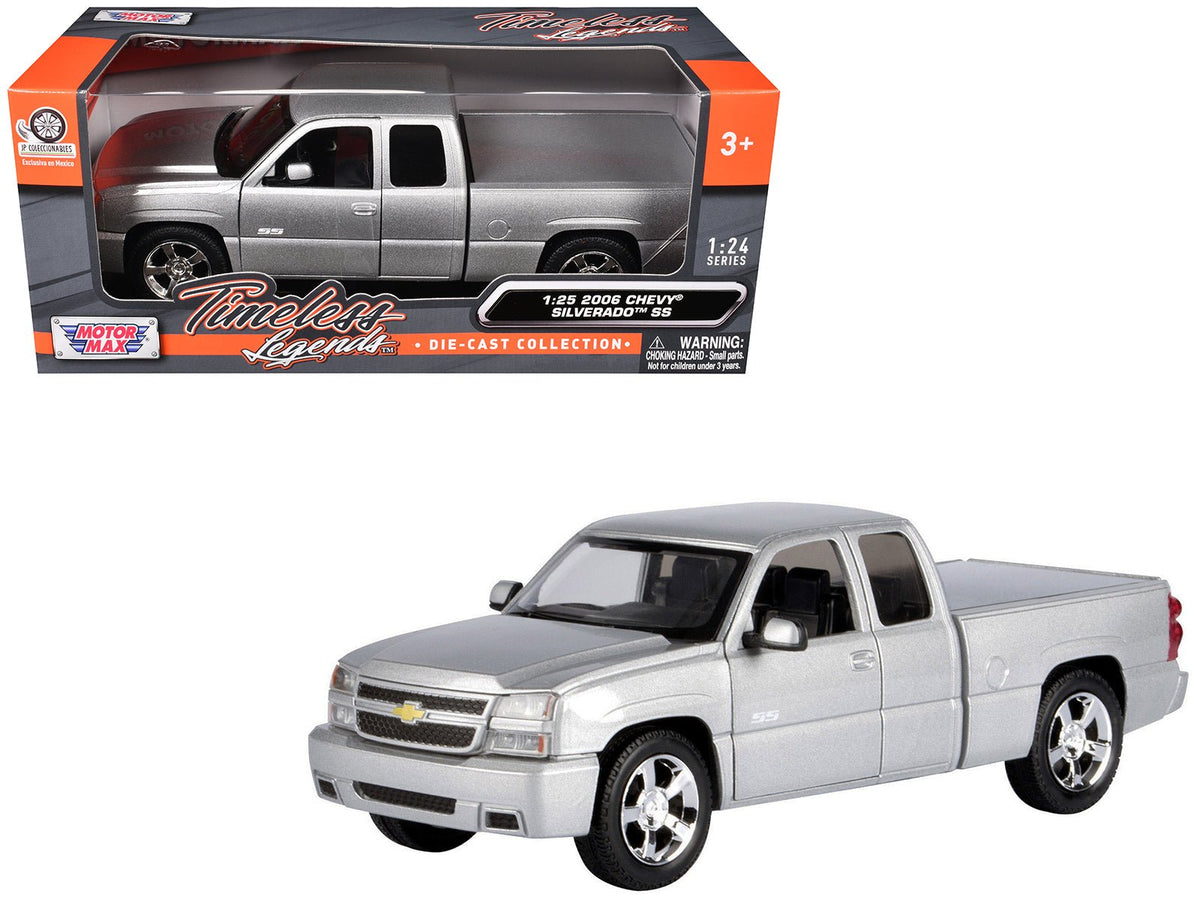 Rapid Vehicles 2006 Chevrolet Silverado SS Pickup Truck Silver Metallic "Timeless Legends" Series...