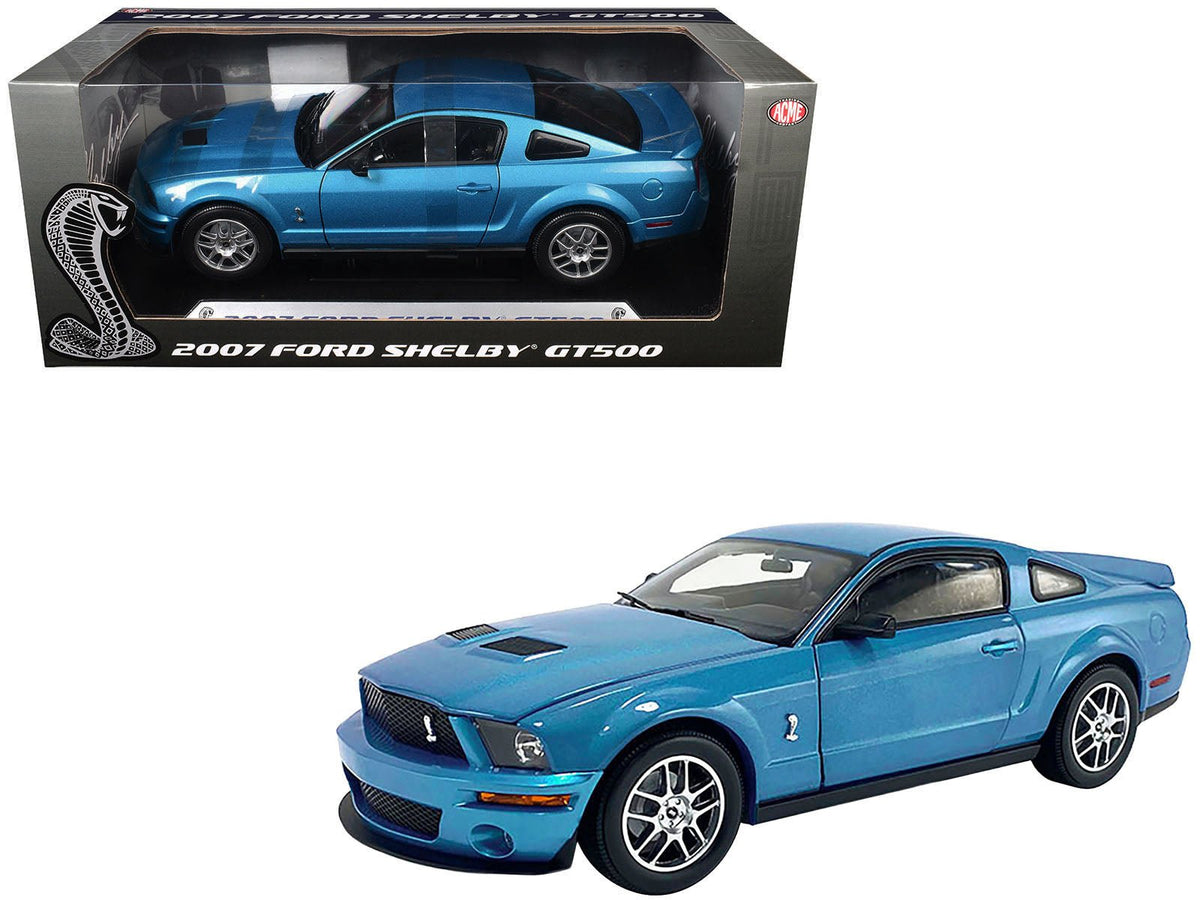 Rapid Vehicles 2007 Ford Shelby GT500 Windveil Blue Metallic "Shelby Collectibles" Series 1/18...