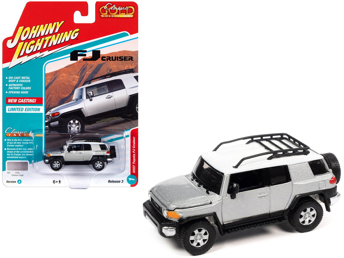 Rapid Vehicles 2007 Toyota FJ Cruiser Titanium Silver Metallic with White Top and Roofrack...
