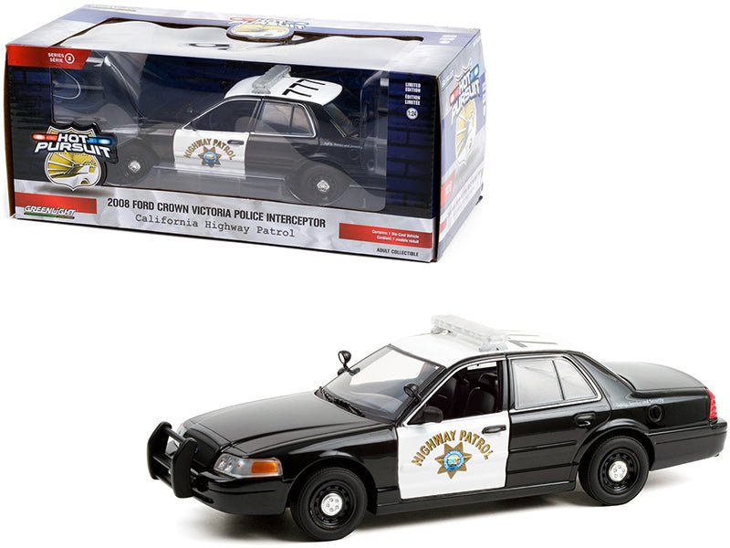 Rapid Vehicles 2008 Ford Crown Victoria Police Interceptor Black and White CHP "California...