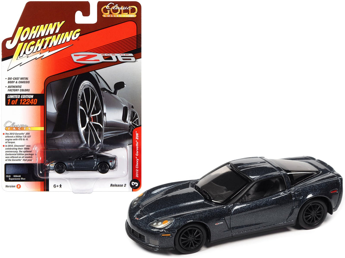 Rapid Vehicles 2012 Chevrolet Corvette Z06 Supersonic Blue Metallic "Classic Gold Collection"...