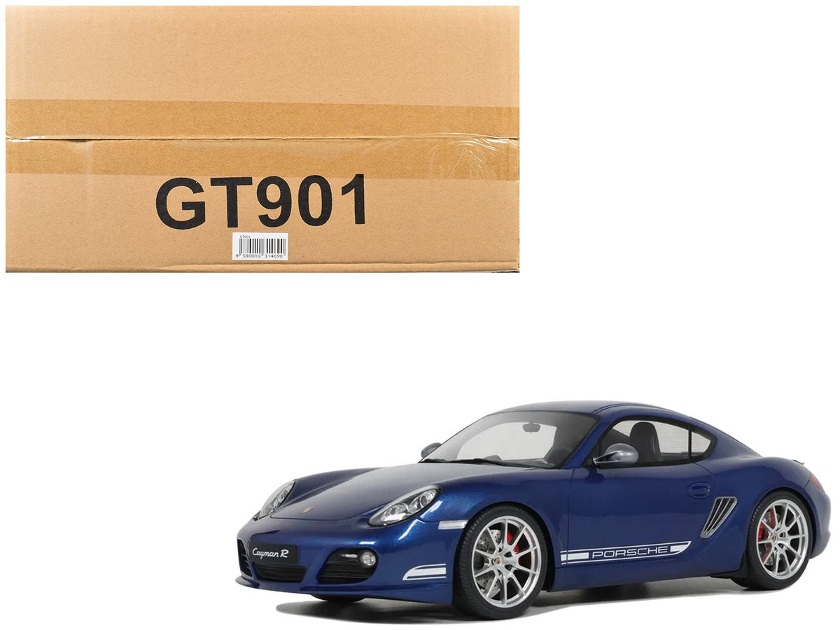 Rapid Vehicles 2012 Porsche Cayman R Aqua Blue Metallic 1/18 Model Car by GT Spirit  free...