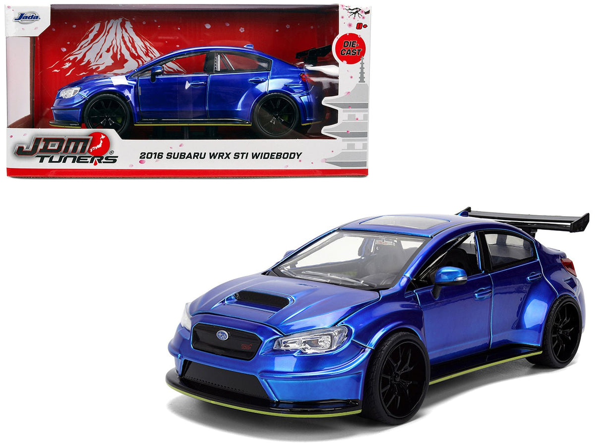 Rapid Vehicles 2016 Subaru WRX STI Widebody Blue Metallic "JDM Tuners" Series 1/24 Diecast Model...