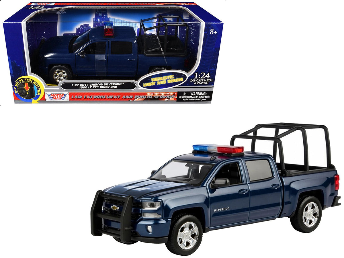 Rapid Vehicles 2017 Chevrolet Silverado 1500 LT Z71 Crew Cab Pickup Truck with Bed Cage Dark Blue...
