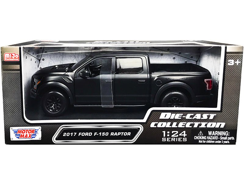 Rapid Vehicles 2017 Ford F-150 Raptor Pickup Truck with Sunroof Matt Black "Die-Cast Collection"...