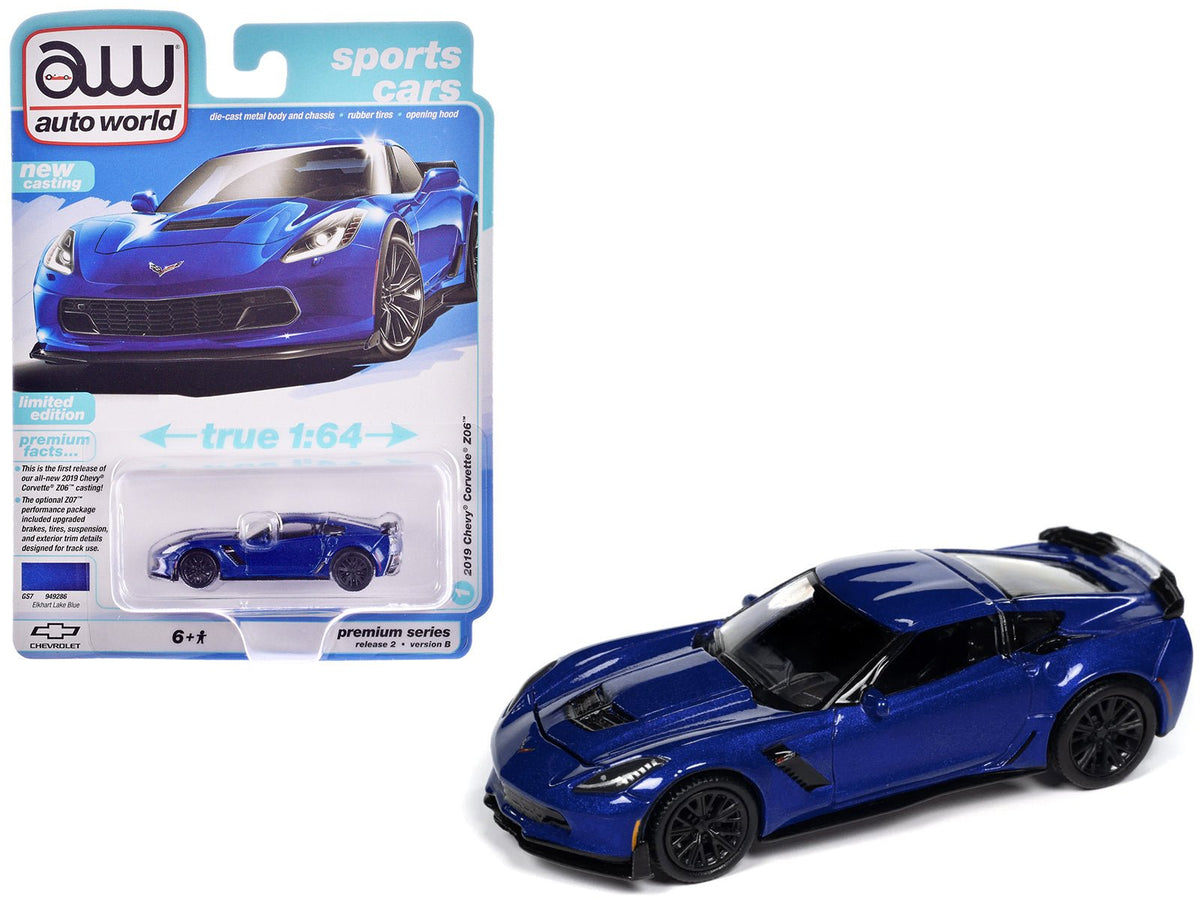 Rapid Vehicles 2019 Chevrolet Corvette Z06 Elkhart Lake Blue Metallic "Sports Cars" Series 1/64...