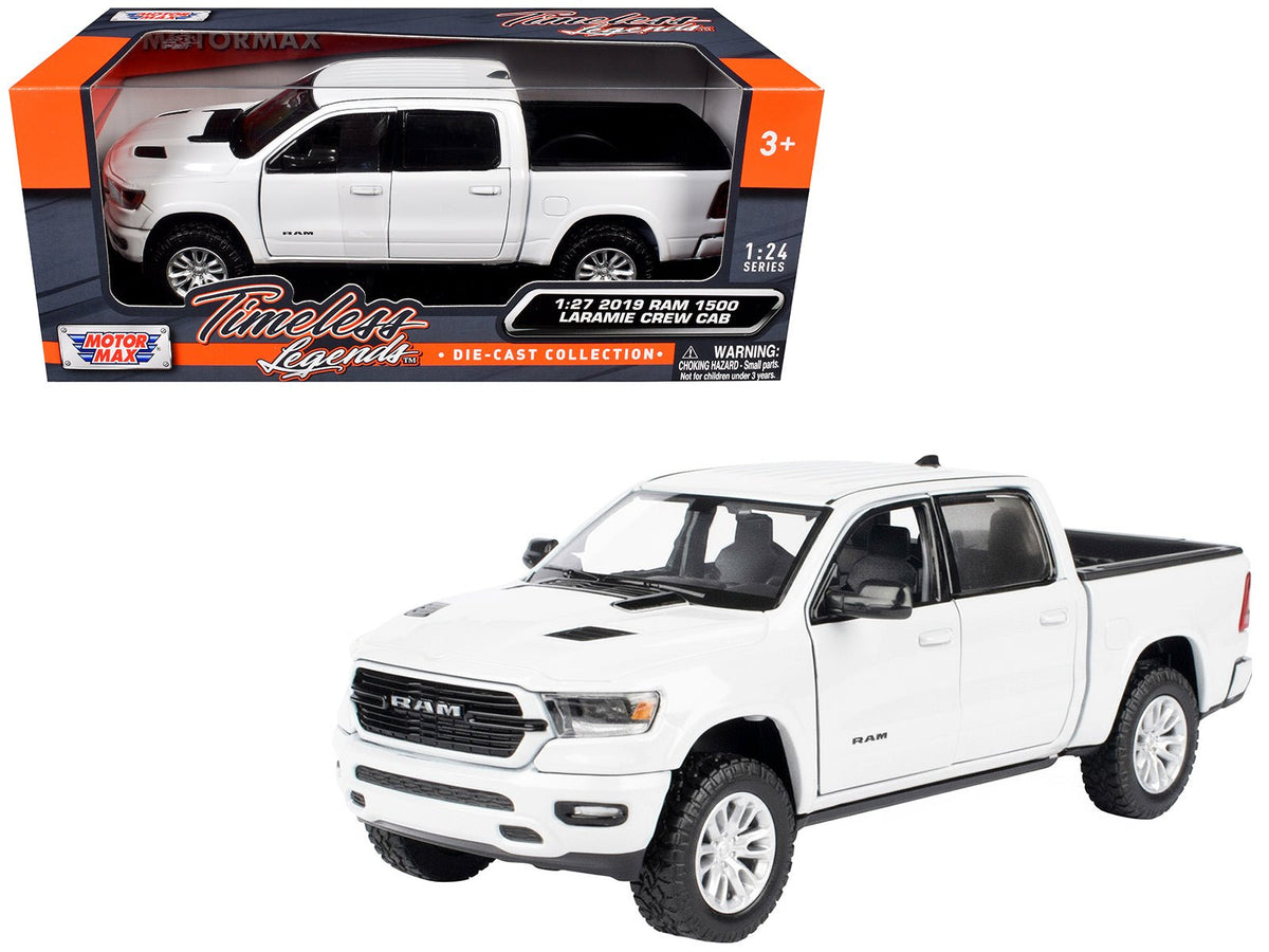 Rapid Vehicles 2019 RAM 1500 Laramie Crew Cab Pickup Truck White "Timeless Legends" Series 1/24...