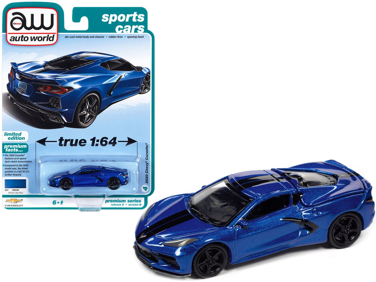 Rapid Vehicles 2020 Chevrolet Corvette Elkhart Lake Blue Metallic "Sports Cars" Limited Edition...