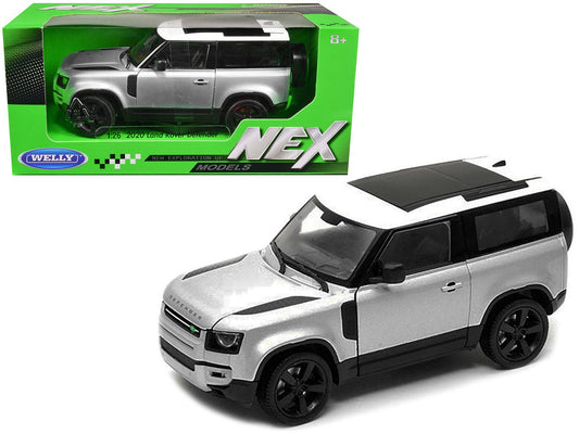 Rapid Vehicles 2020 Land Rover Defender Silver Metallic with White Top "NEX Models" 1/26 Diecast...