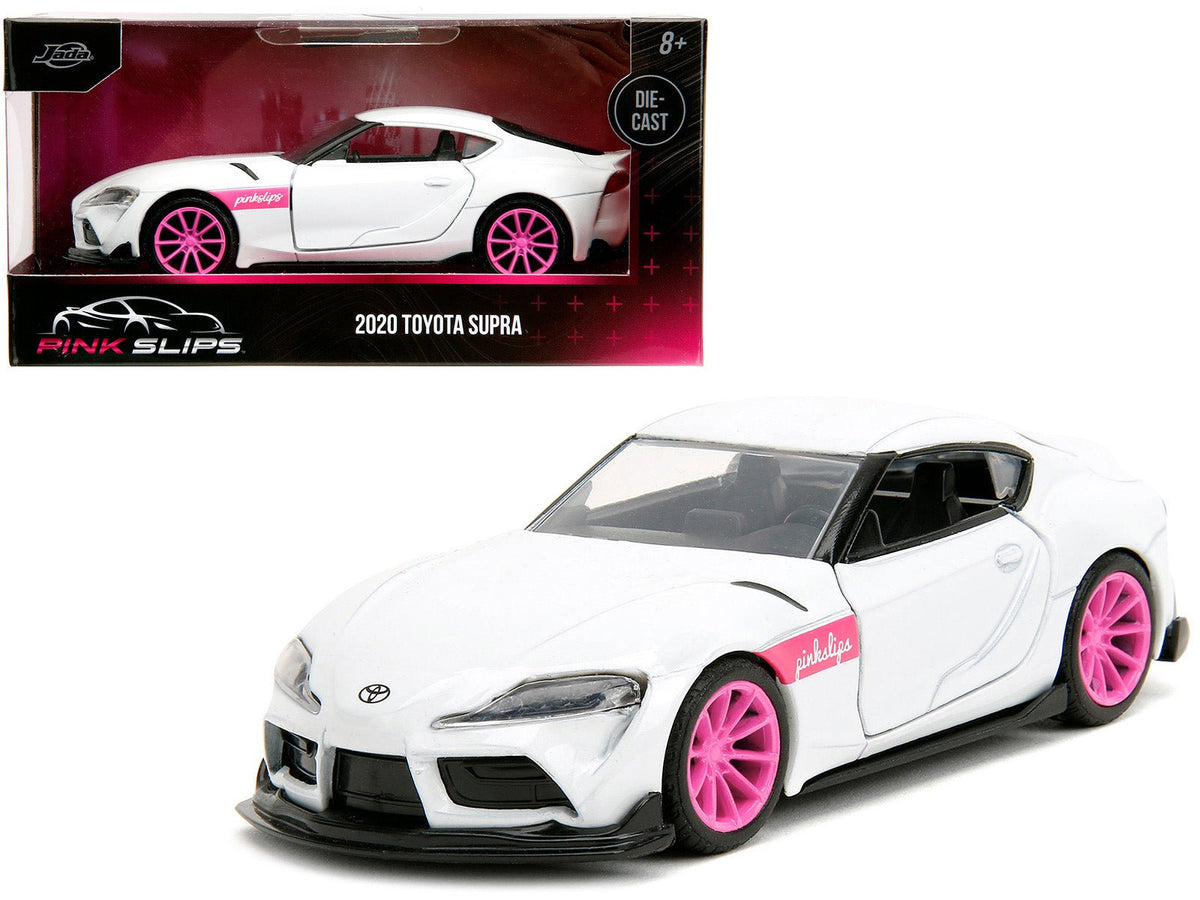 Rapid Vehicles 2020 Toyota Supra White Metallic with Pink Wheels "Pink Slips" Series 1/32 Diecast...