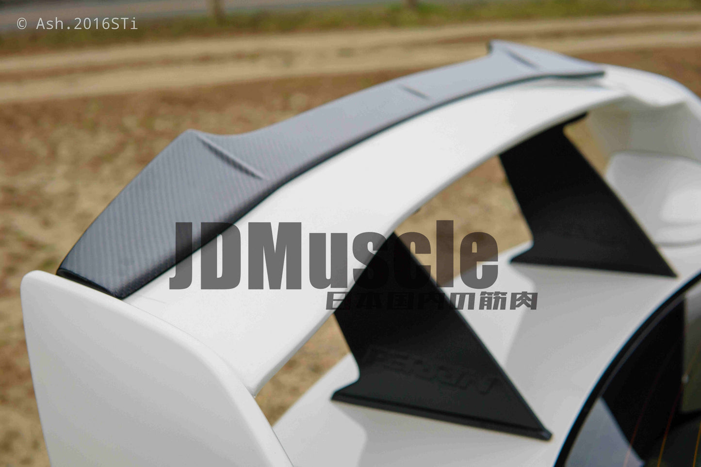 JDMuscle [15-26 WRX, 15-21 STI]  Carbon Fiber Wing Gurney Flap V2