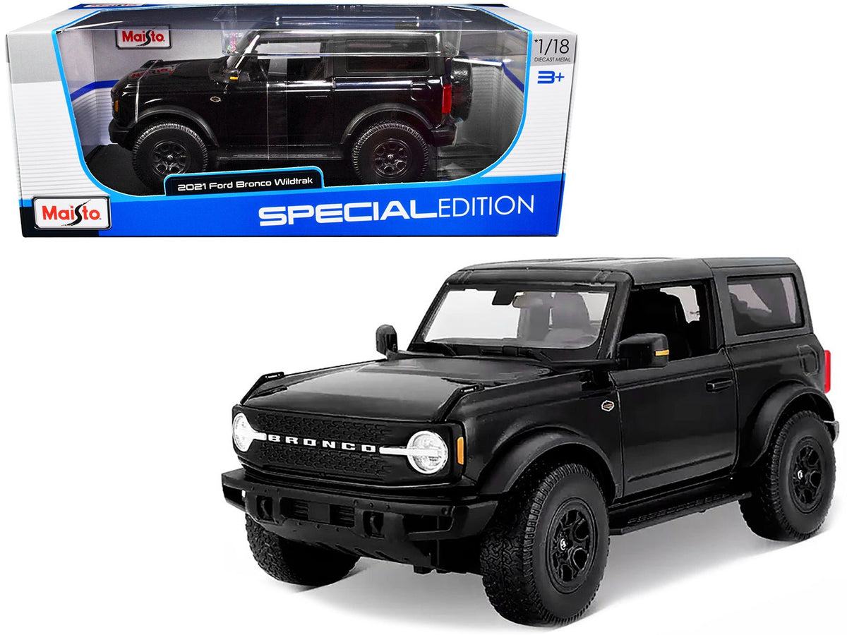 Rapid Vehicles 2021 Ford Bronco Wildtrak Black Metallic with Dark Gray Top "Special Edition" 1/18...
