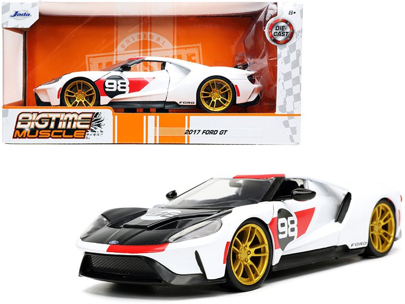 Rapid Vehicles 2021 Ford Gt #98 White "Heritage Edition" "Bigtime Muscle" Series 1/24 Diecast...
