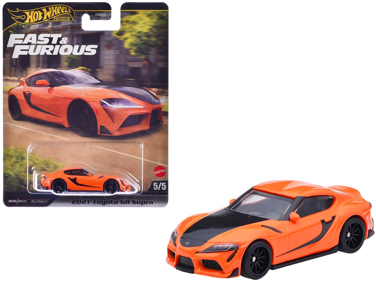 Rapid Vehicles 2021 Toyota GR Supra Orange and Black "F9" (2021) Movie "Fast & Furious" Series...