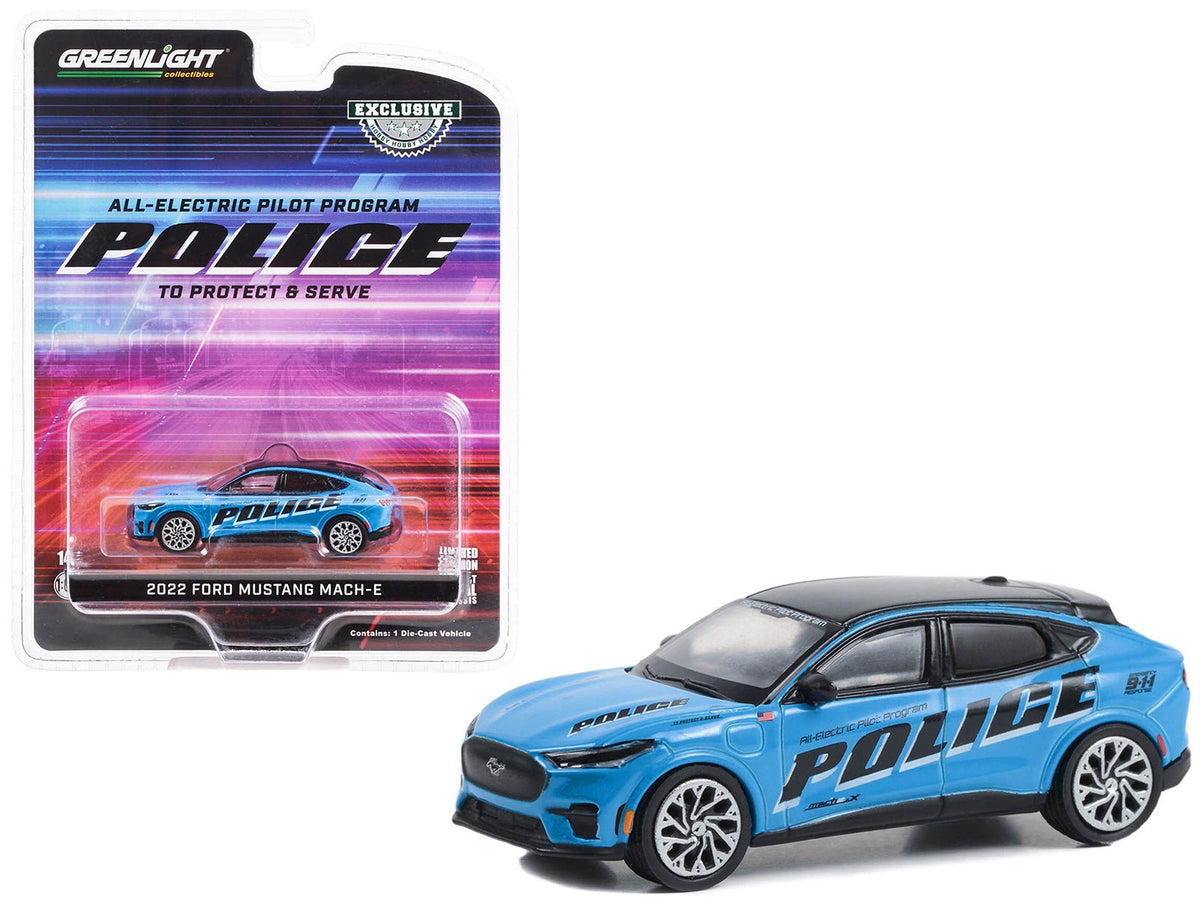 Rapid Vehicles 2022 Ford Mustang Mach-E Police Blue with Black Top "All-Electric Pilot Program...