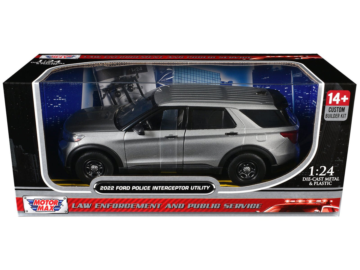Rapid Vehicles 2022 Ford Police Interceptor Utility Unmarked Silver Metallic "Builder's Kit" "Law...