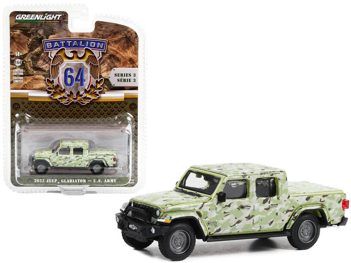 Rapid Vehicles 2022 Jeep Gladiator Pickup Truck "U.S. Army" Military-Spec Camouflage "Battalion...