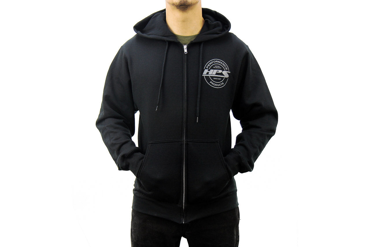 HPS Performance Products 2022 Round Logo Zip-Up Hoodie, Black