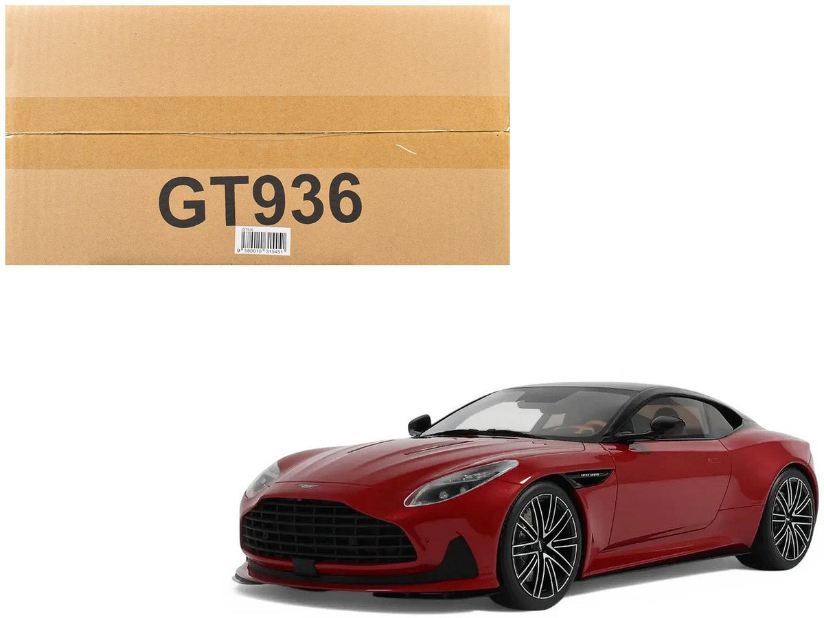 Rapid Vehicles 2023 Aston Martin DB12 Hyper Red with Black Top 1/18 Model Car by GT Spirit  free...