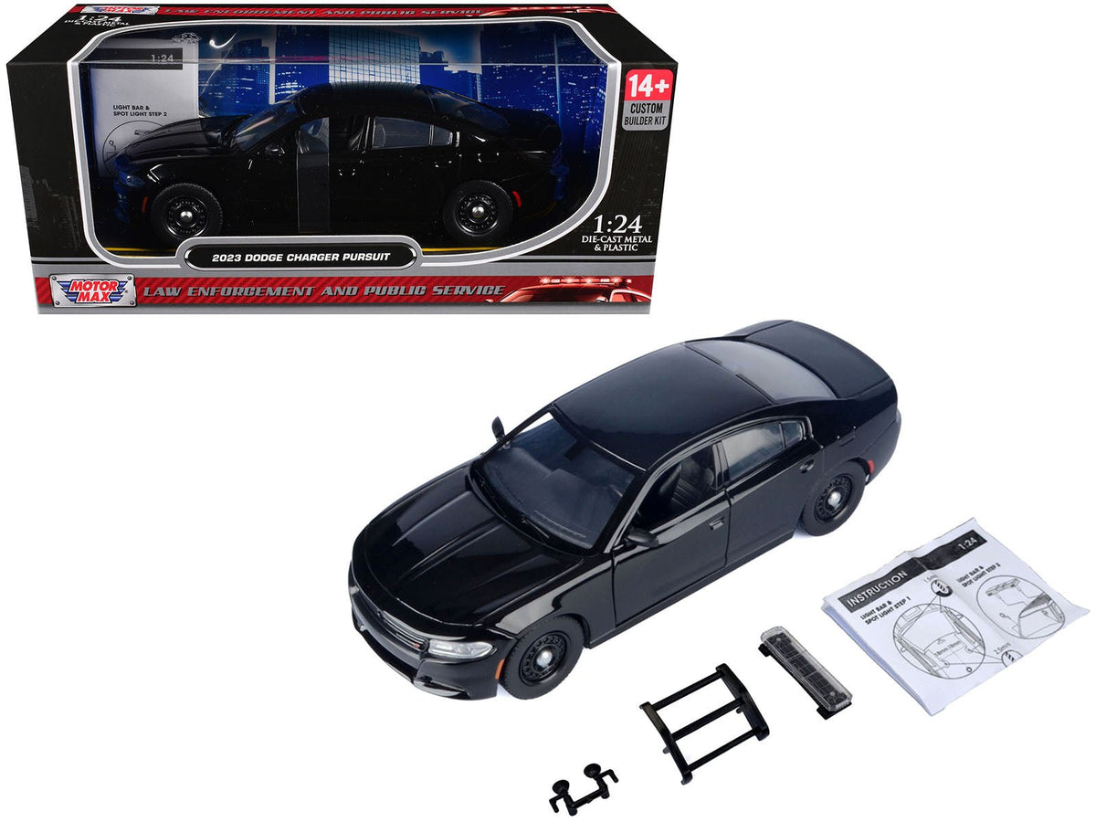Rapid Vehicles 2023 Dodge Charger Pursuit Police Car Black "Custom Builder's Kit - Law...
