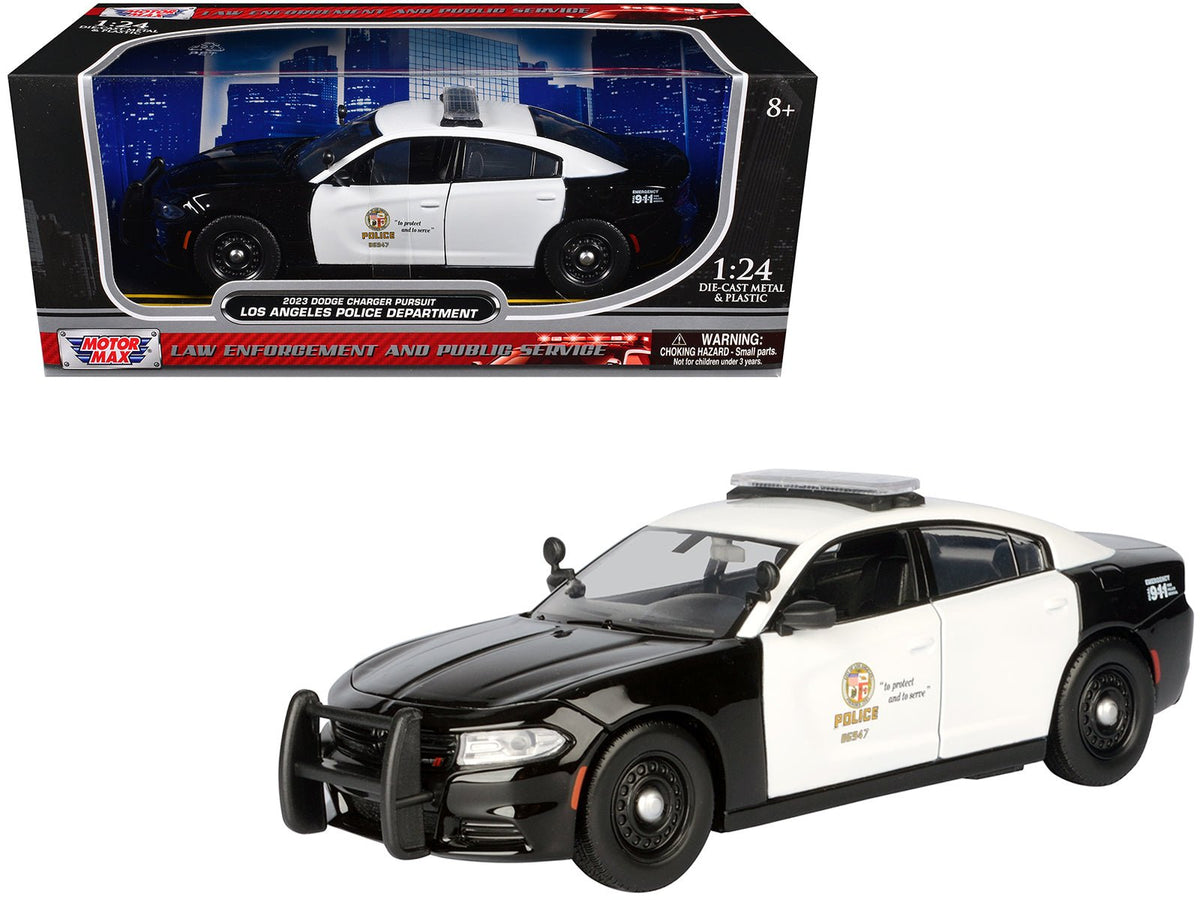 Rapid Vehicles 2023 Dodge Charger Pursuit Police Car "LAPD (Los Angeles Police Department)" Black...