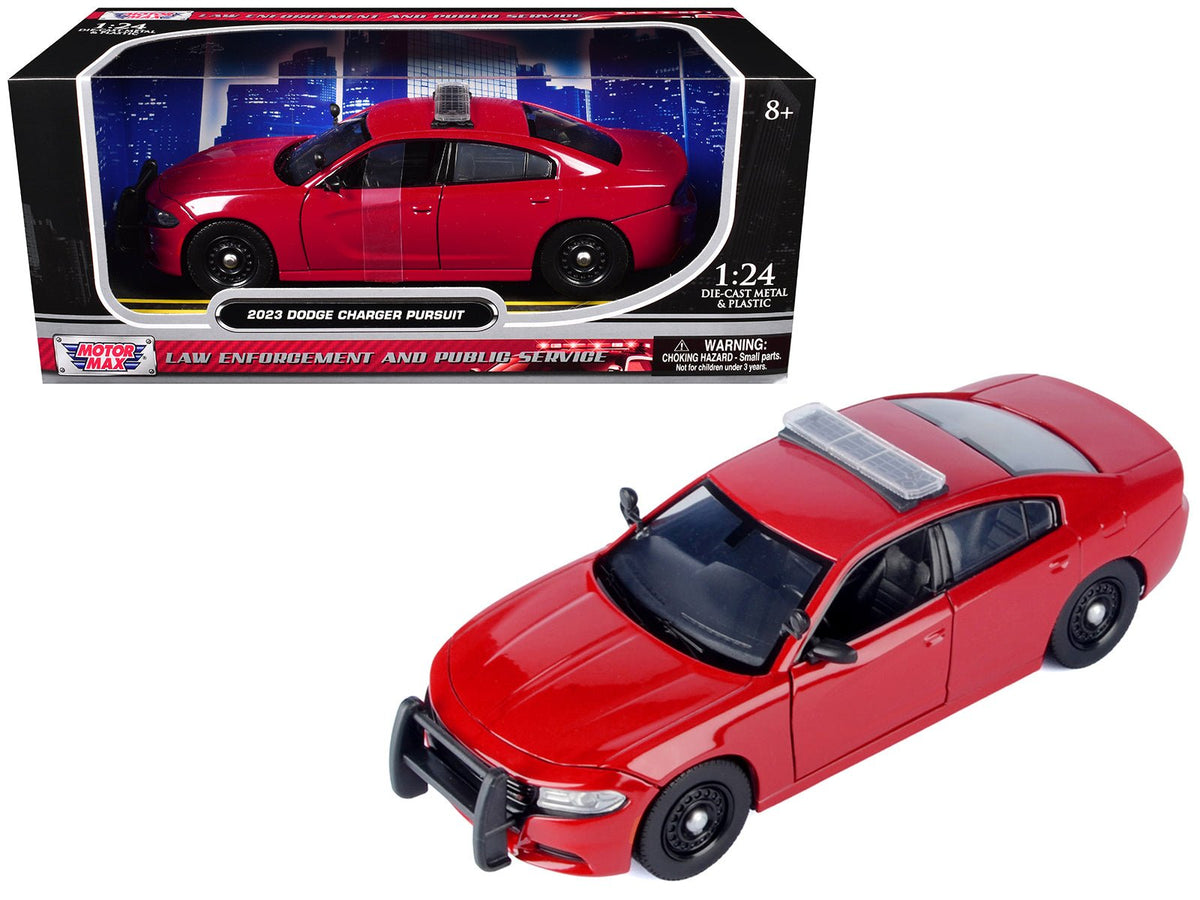 Rapid Vehicles 2023 Dodge Charger Pursuit Police Car Red "Law Enforcement and Public Service"...