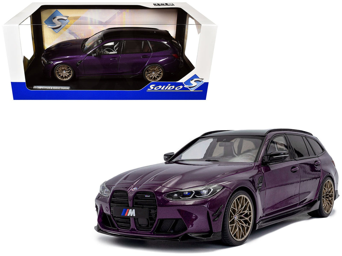 Rapid Vehicles 2024 BMW M3 Competition M xDrive Touring Twilight Purple Pearl Metallic with Black...