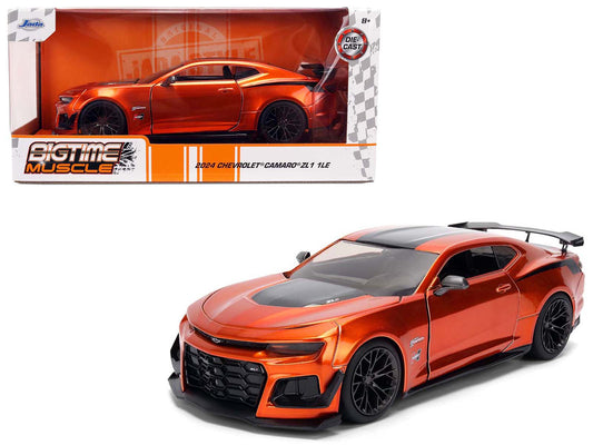 Rapid Vehicles 2024 Chevrolet Camaro ZL1 1LE Orange Metallic with Black Stripes "Bigtime Muscle"...