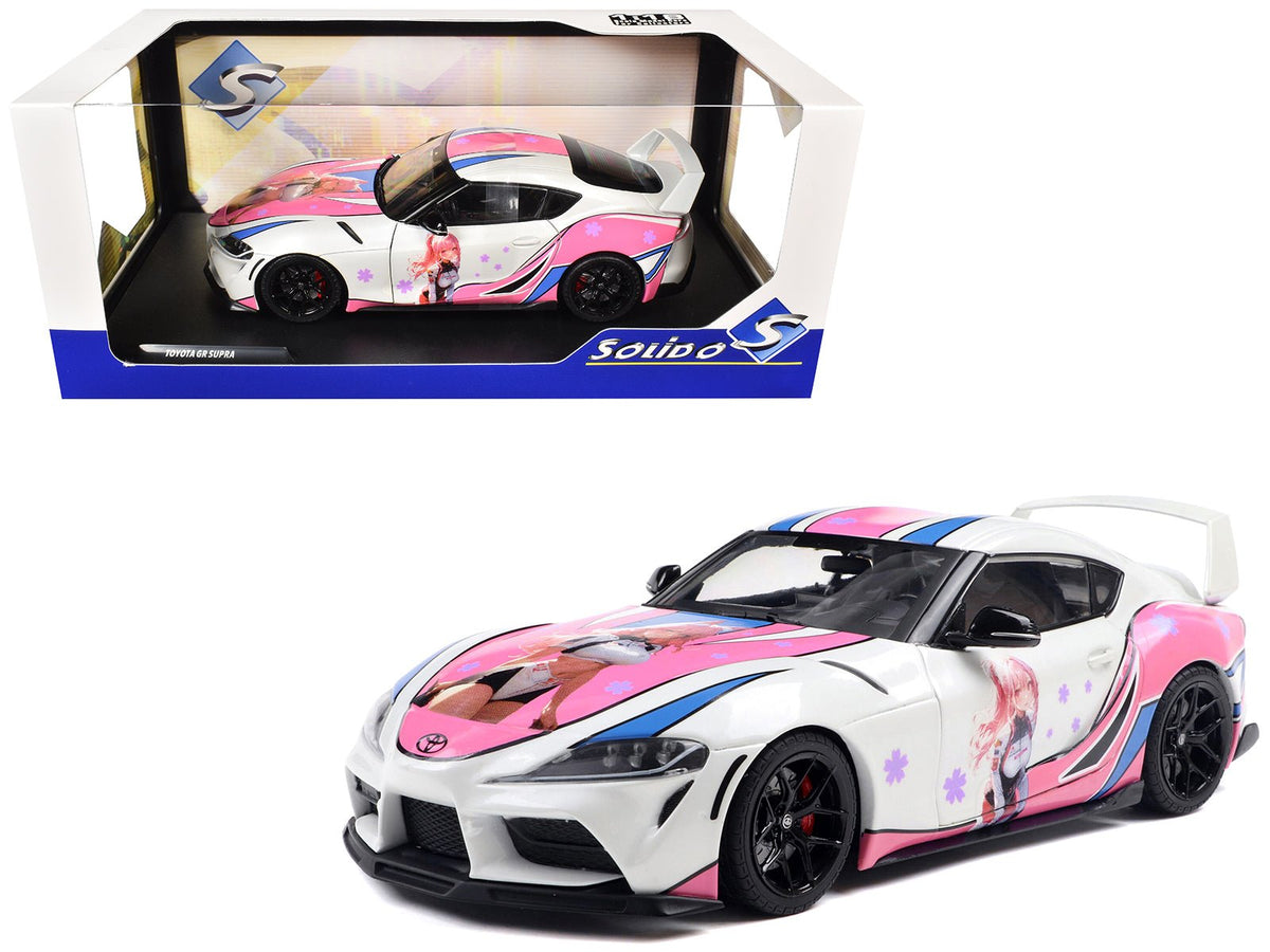 Rapid Vehicles 2024 Toyota GR Supra "Itasha" White with Graphics "StreetFighters" 1/18 Diecast...