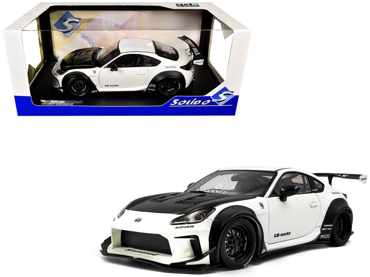 Rapid Vehicles 2024 Toyota GR86 LBWK Body Kit RHD (Right Hand Drive) Pearl White with Carbon Hood...
